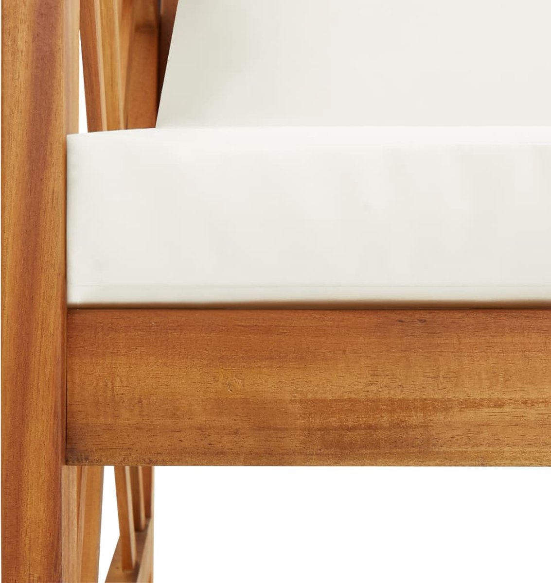 Vidaxl 2-delige Loungeset Met Kussens Massief Acaciahout - Bruin