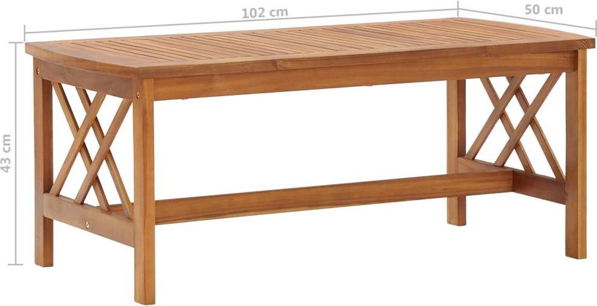 Vidaxl 2-delige Loungeset Met Kussens Massief Acaciahout - Grijs