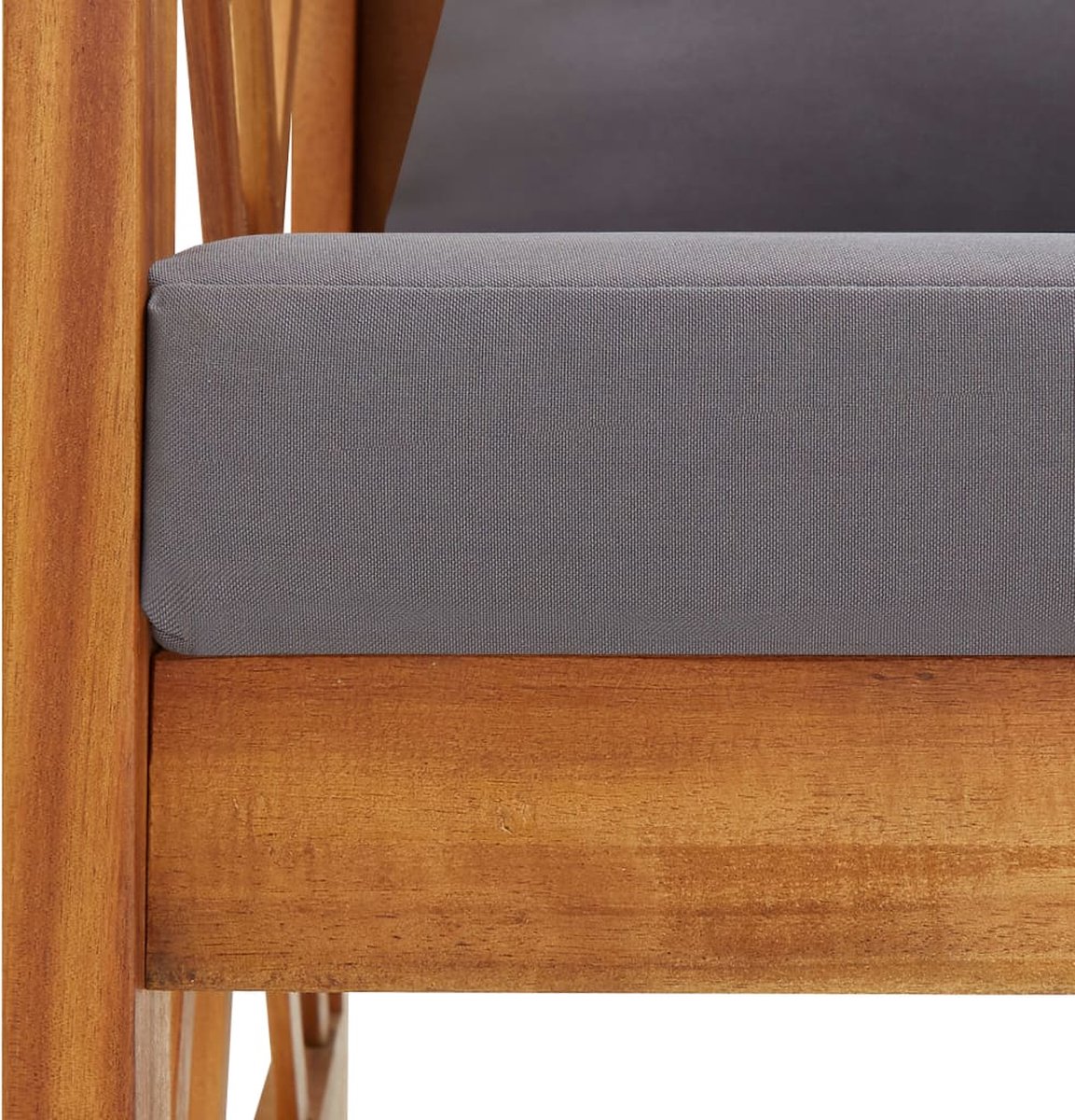 Vidaxl 2-delige Loungeset Met Kussens Massief Acaciahout - Grijs