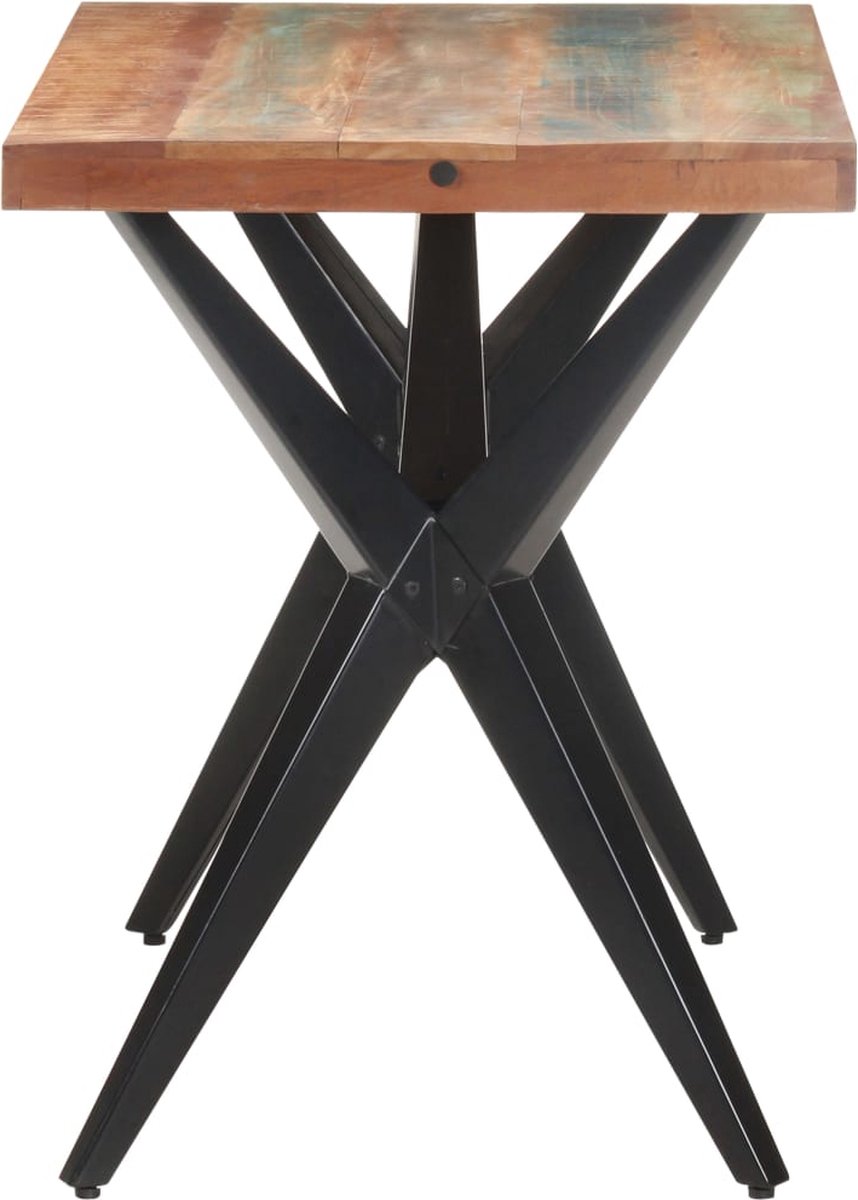 Vidaxl Eettafel 120x60x76 Cm Massief Gerecycled Hout - Bruin