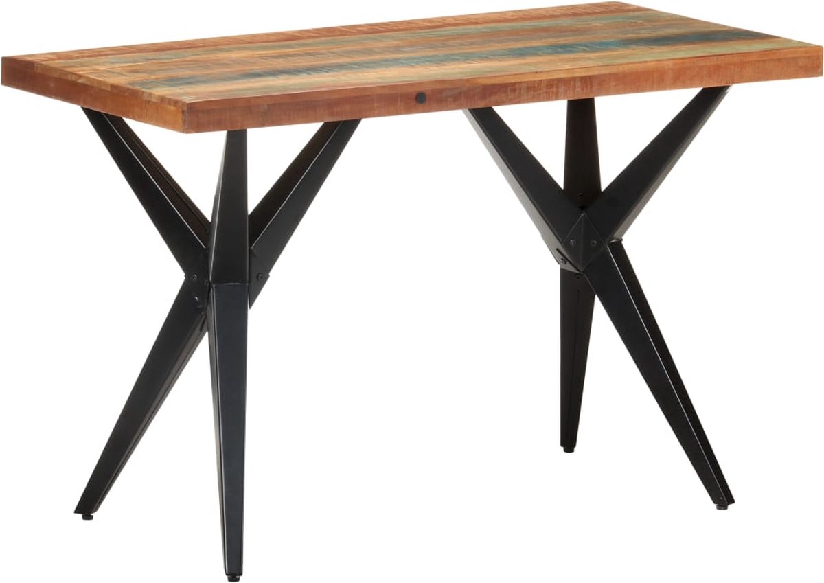 Vidaxl Eettafel 120x60x76 Cm Massief Gerecycled Hout - Bruin