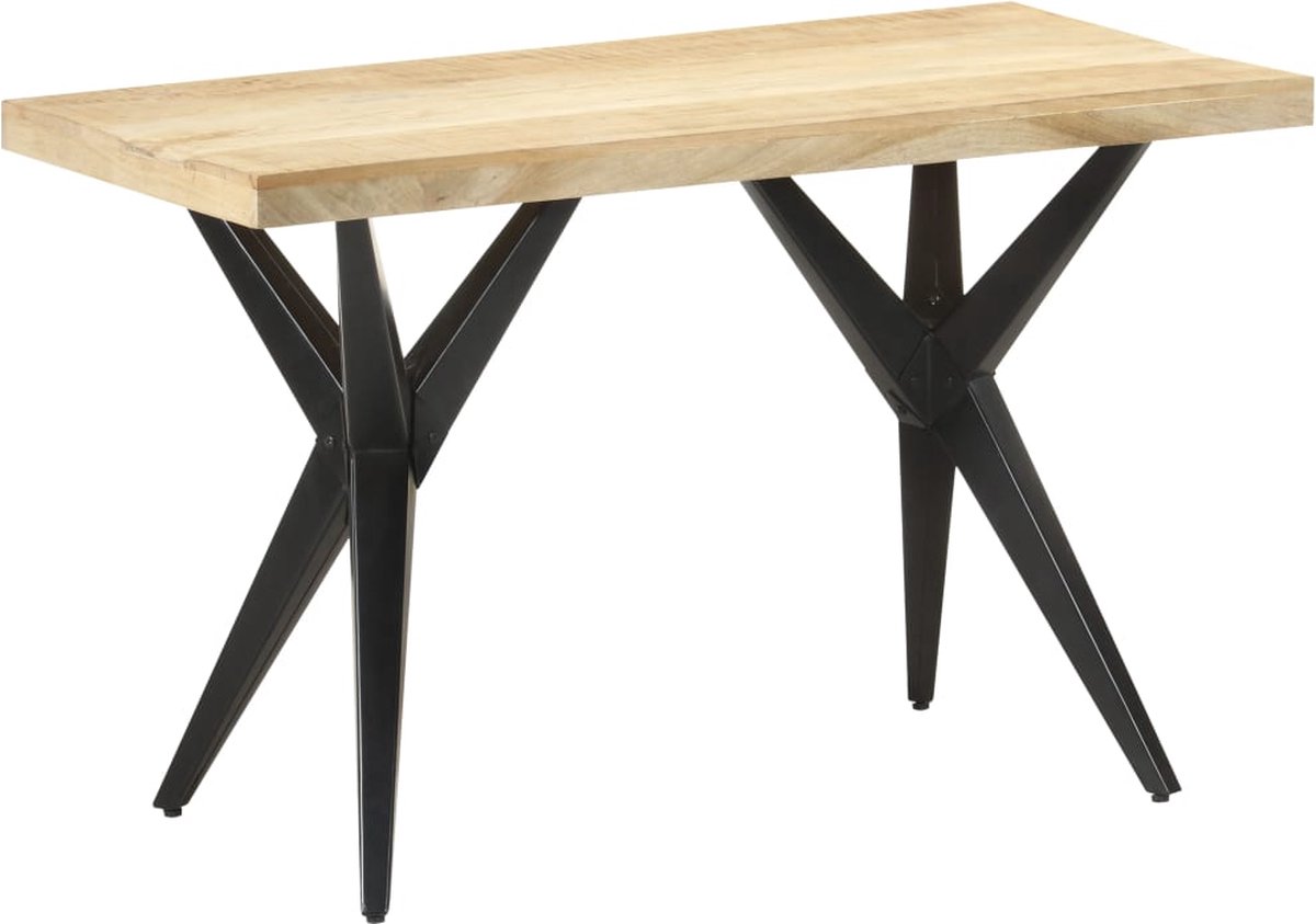 Vidaxl Eettafel 120x60x76 Cm Massief Mangohout - Bruin