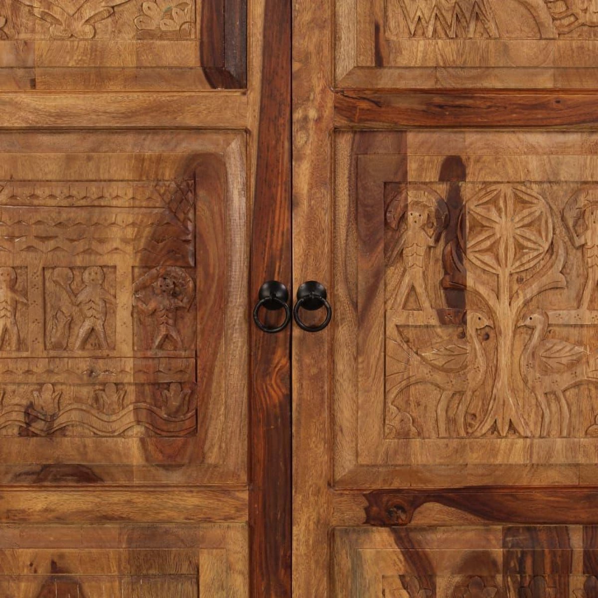 Vidaxl Dressoir 110x45x80 Cm Massief Sheeshamhout - Bruin