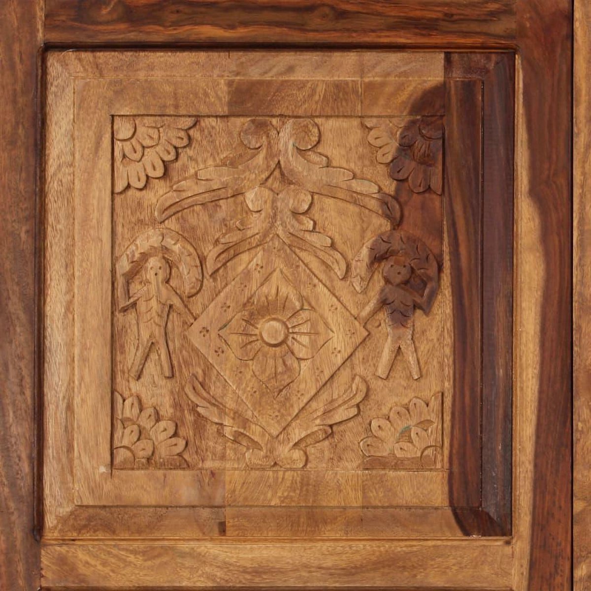 Vidaxl Dressoir 110x45x80 Cm Massief Sheeshamhout - Bruin