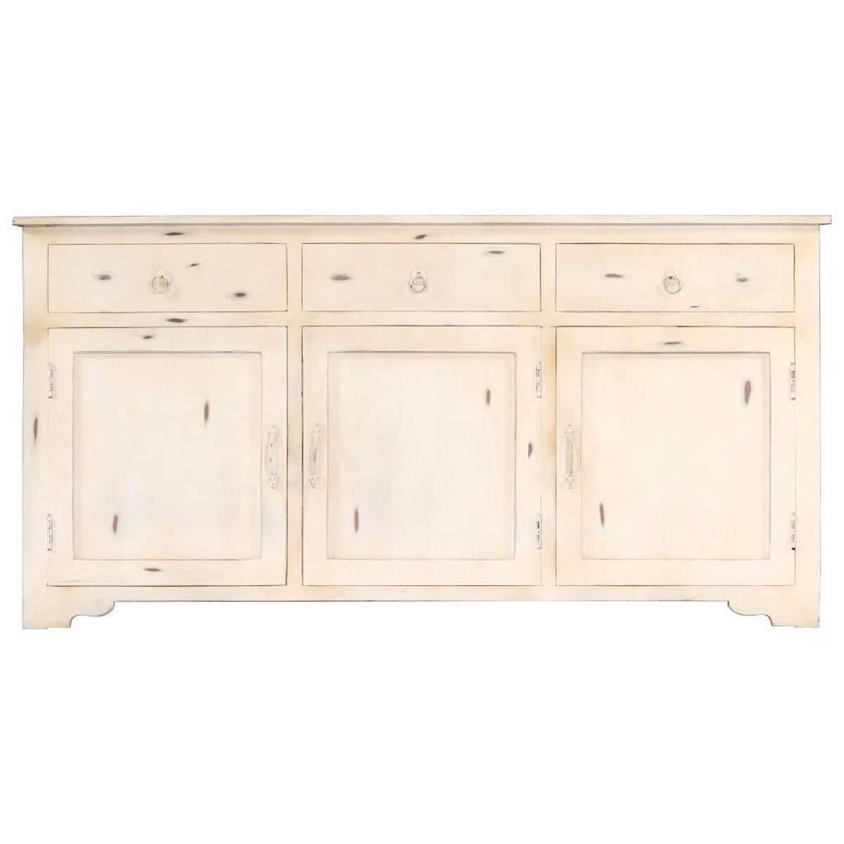 Vidaxl Dressoir 160x40x80 Cm Massief Mangohout - Wit
