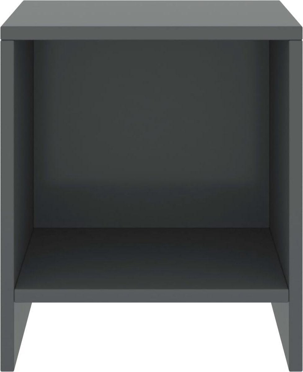 Vidaxl Nachtkastjes 2 St 35x30x40 Cm Massief Grenenhout Donker - Grijs