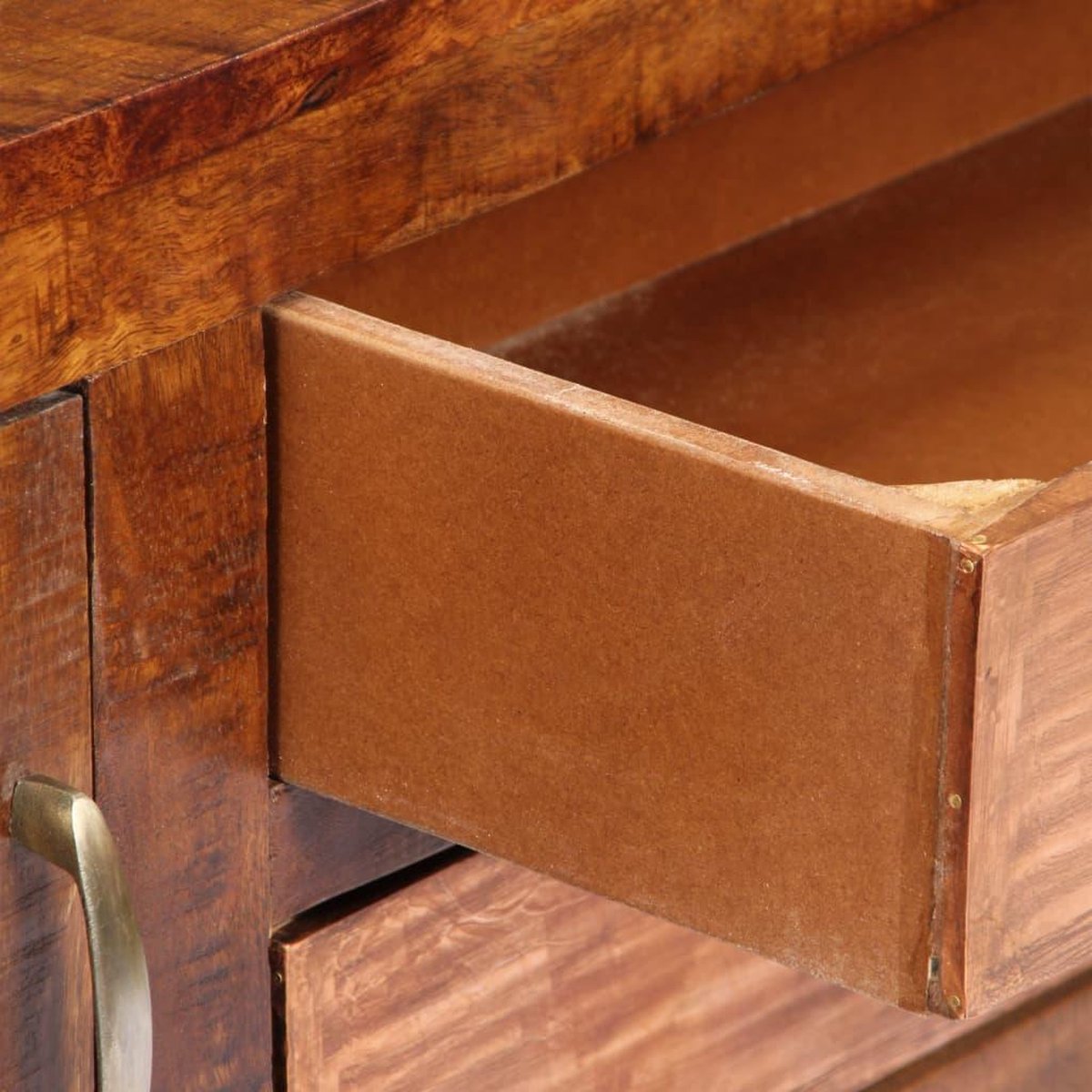Vidaxl Dressoir 118x30x75 Cm Massief Mangohout - Bruin