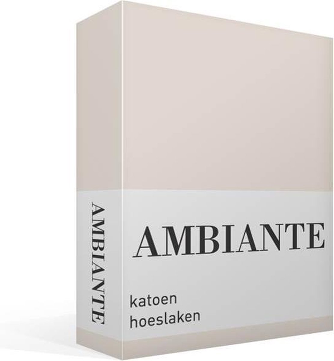 AMBIANTE Hoeslaken Katoen Sand-lits-jumeaux (180x200 Cm) - Beige