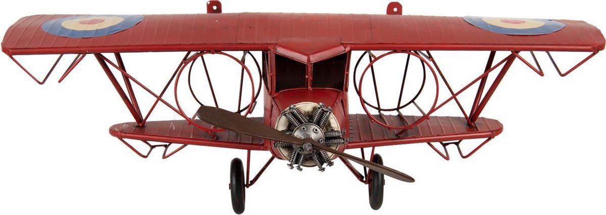 Clayre & Eef Wijnrek 5y0930 75*23*25 Cm - Ijzer Flessenrek - Rood