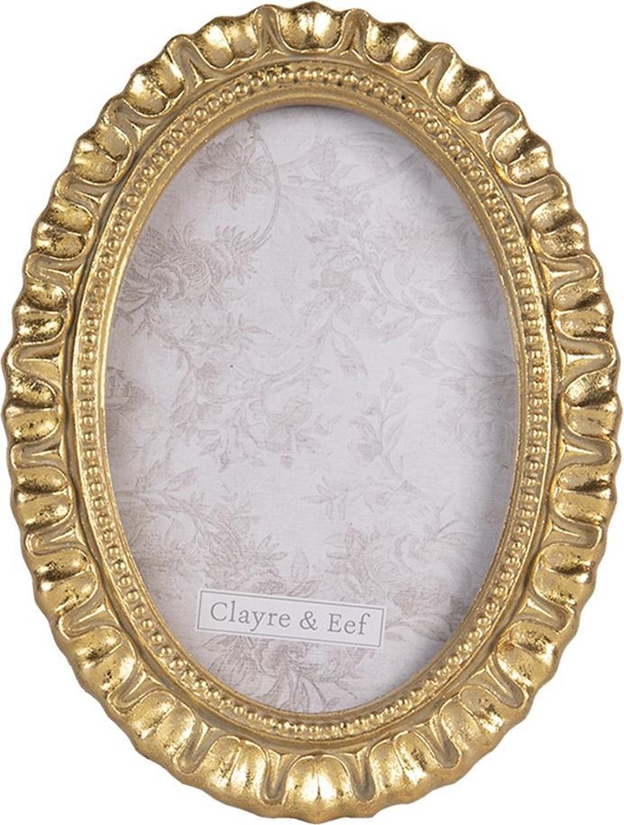 Clayre & Eef Fotolijst 2f0786 14*2*19 Cm / 10*15 Cm -kleurig - Goud