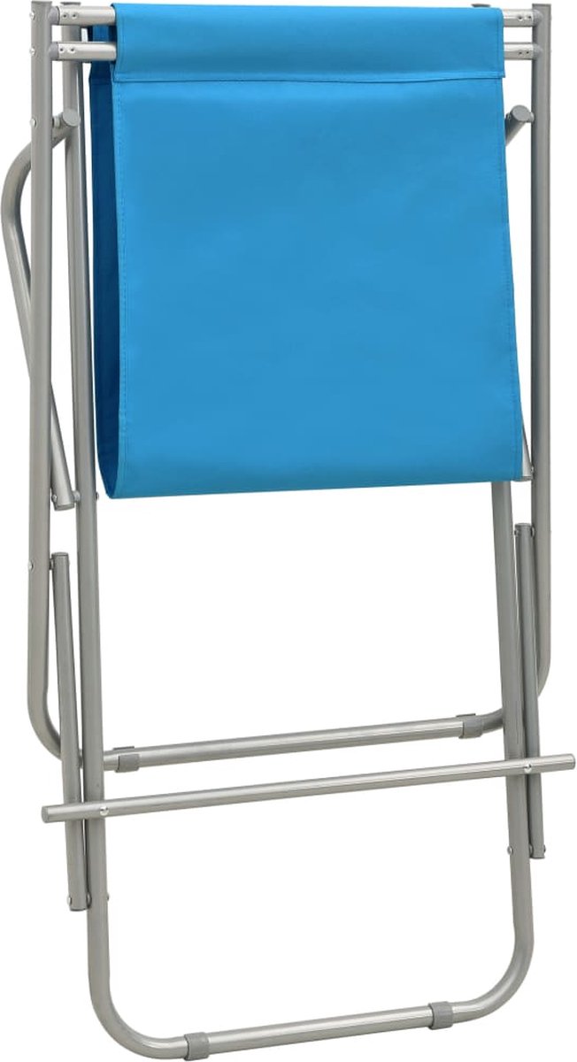 Vidaxl Klapstoelen 2 St Staal - Blauw