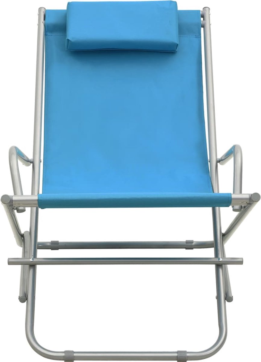 Vidaxl Klapstoelen 2 St Staal - Blauw