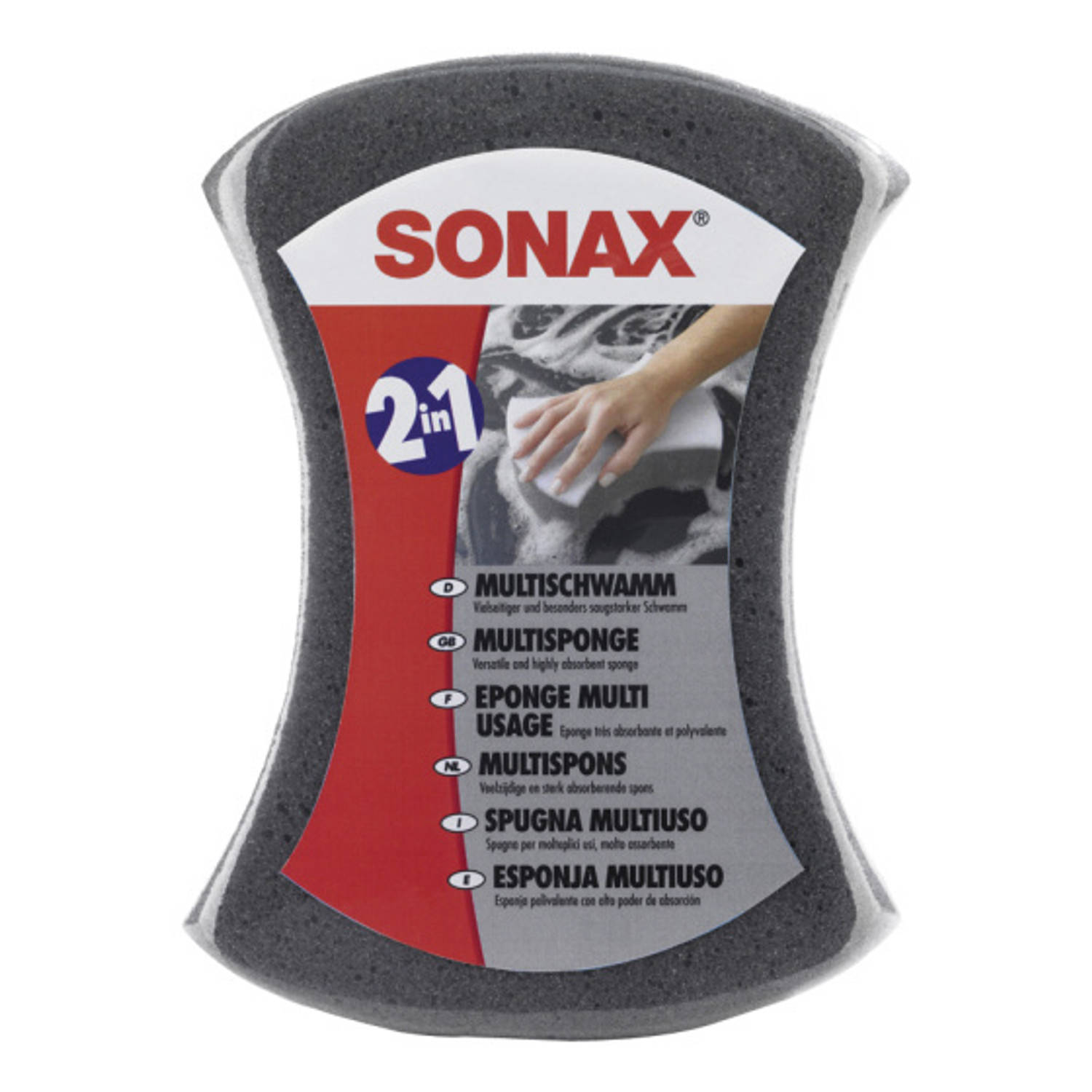 Sonax 2 In 1 Multispons 14,6 X 19,9 Cm Spons/wit - Grijs