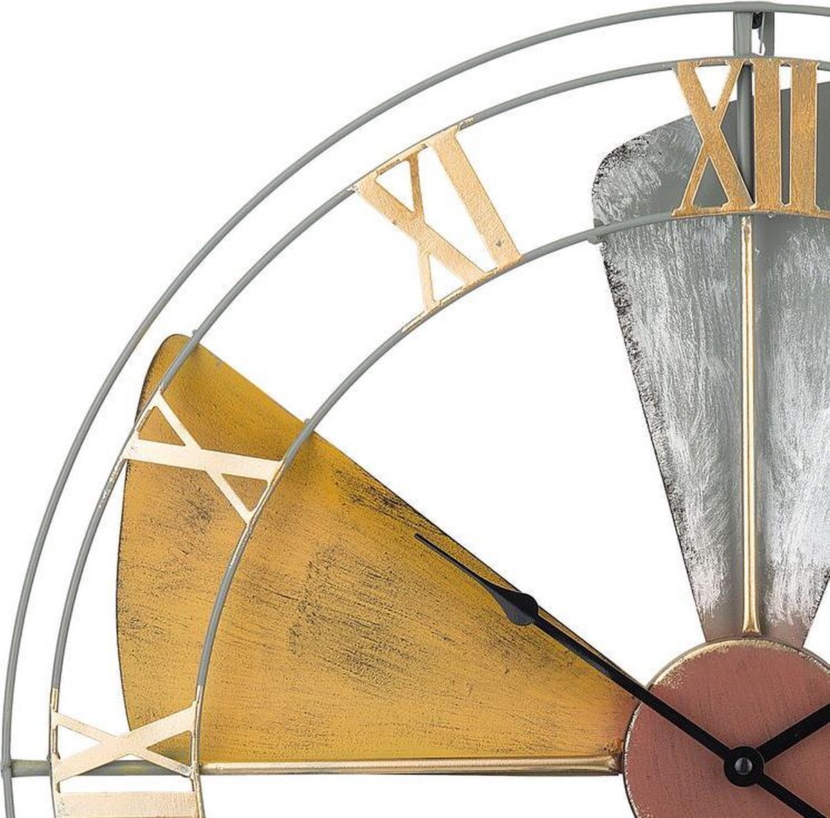 Beliani Wikon Wandklok Ijzer 60 X 60 Cm