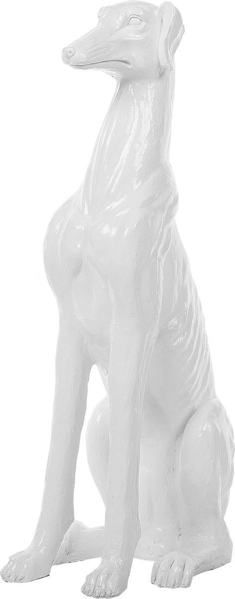 Beliani Greyhound Decofiguur Polyresin 34 X 21 Cm - Wit