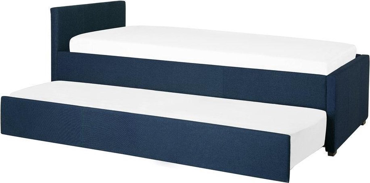 Beliani Marmande Bedbank Polyester 188 X 214 Cm - Azul