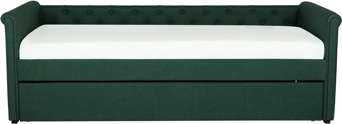 Beliani Libourne Bedbank Polyester 184 X 220 Cm - Blauw