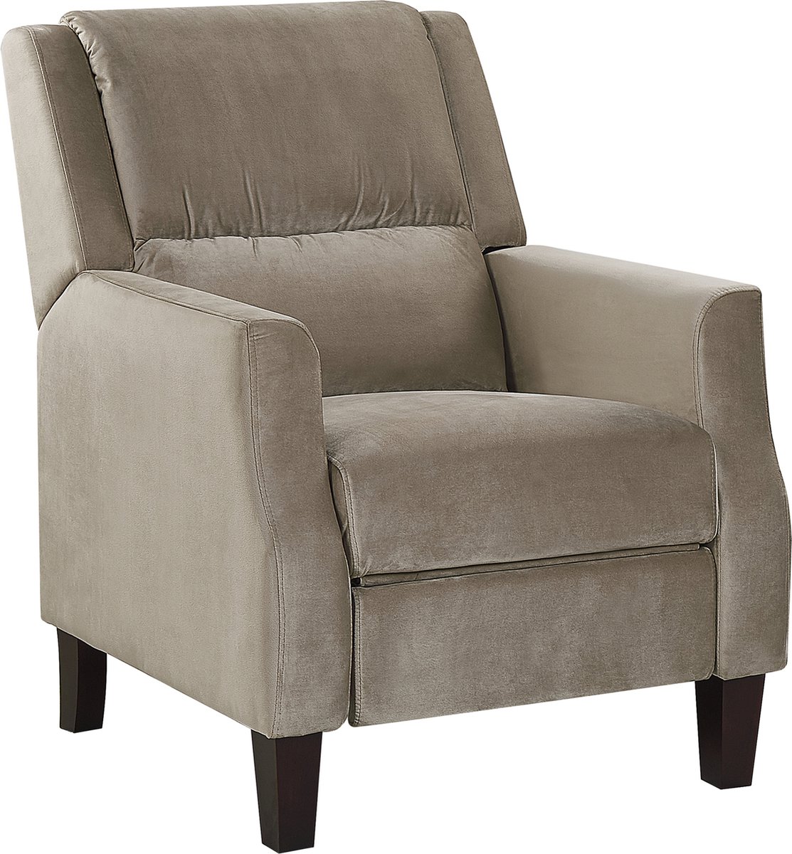 Beliani Egersund Fauteuil Fluweel 141 X 75 Cm - Beige