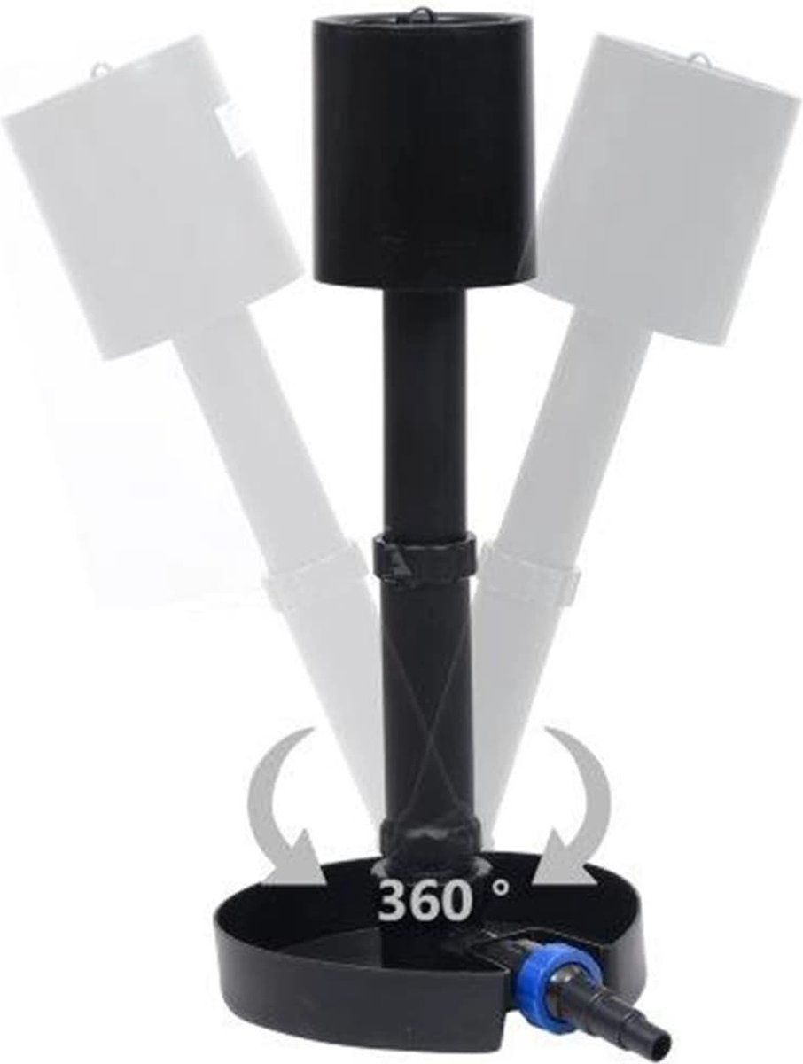 Vidaxl Oppervlakteskimmer Vijver Staand - Zwart