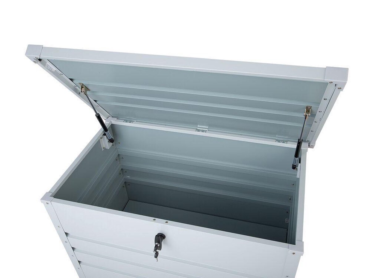 Beliani Cebrosa Kussenbox Staal 62 X 100 Cm - Grijs