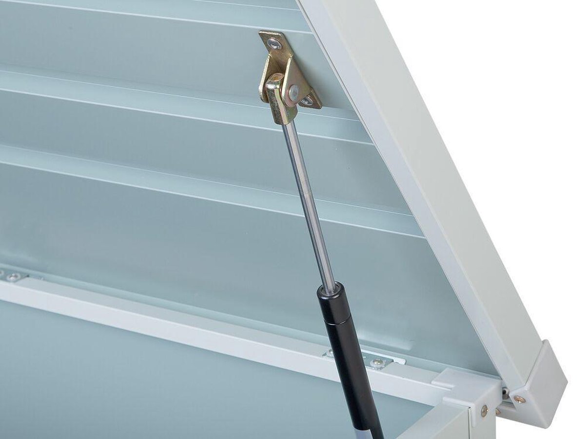 Beliani Cebrosa Kussenbox Staal 62 X 100 Cm - Grijs