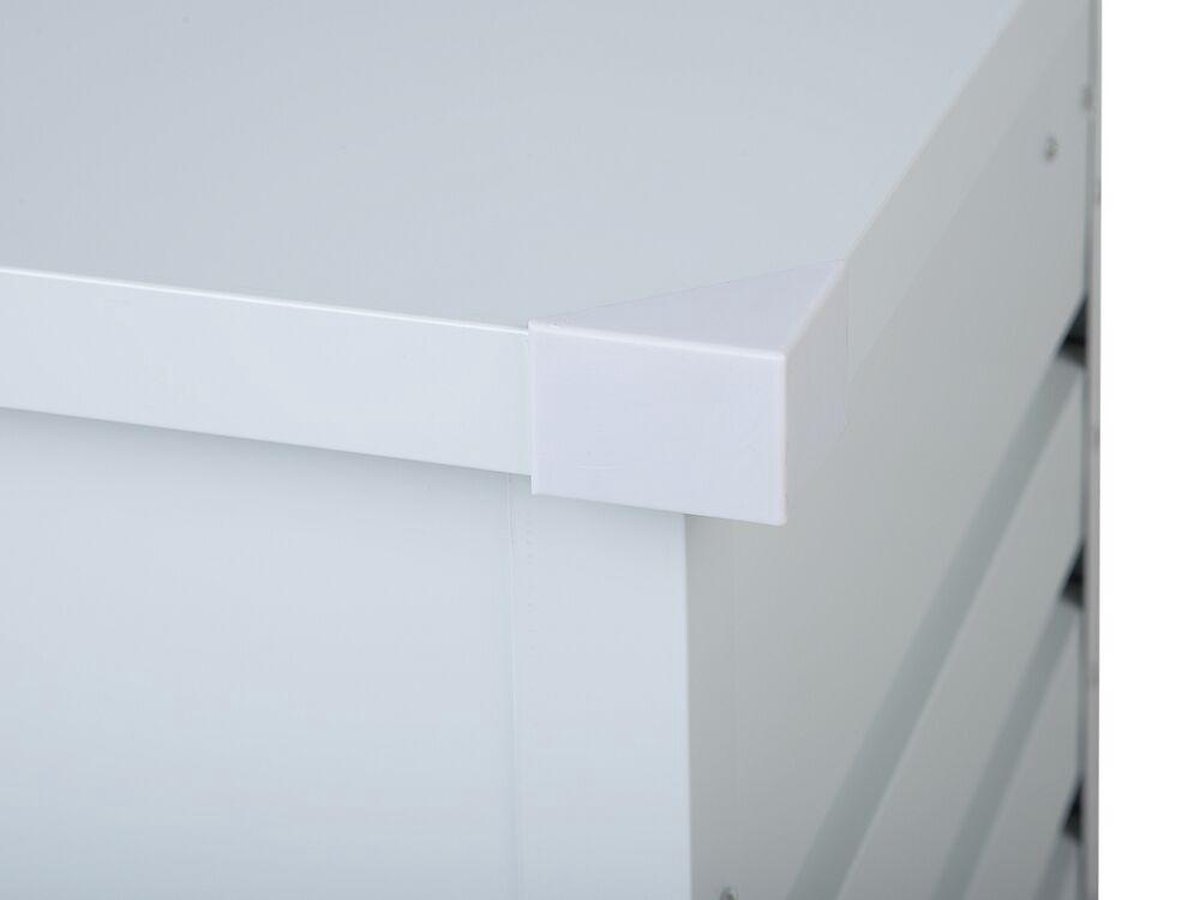 Beliani Cebrosa Kussenbox Staal 62 X 100 Cm - Grijs