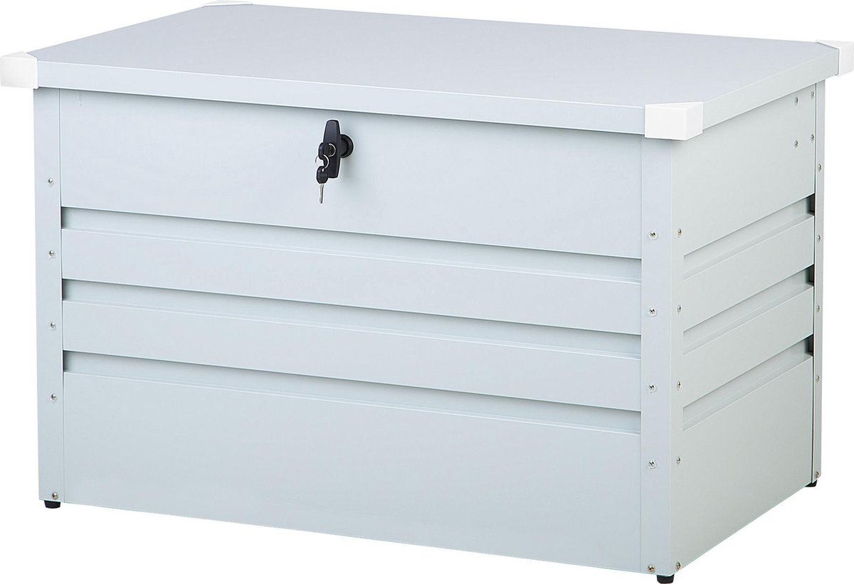 Beliani Cebrosa Kussenbox Staal 62 X 100 Cm - Grijs