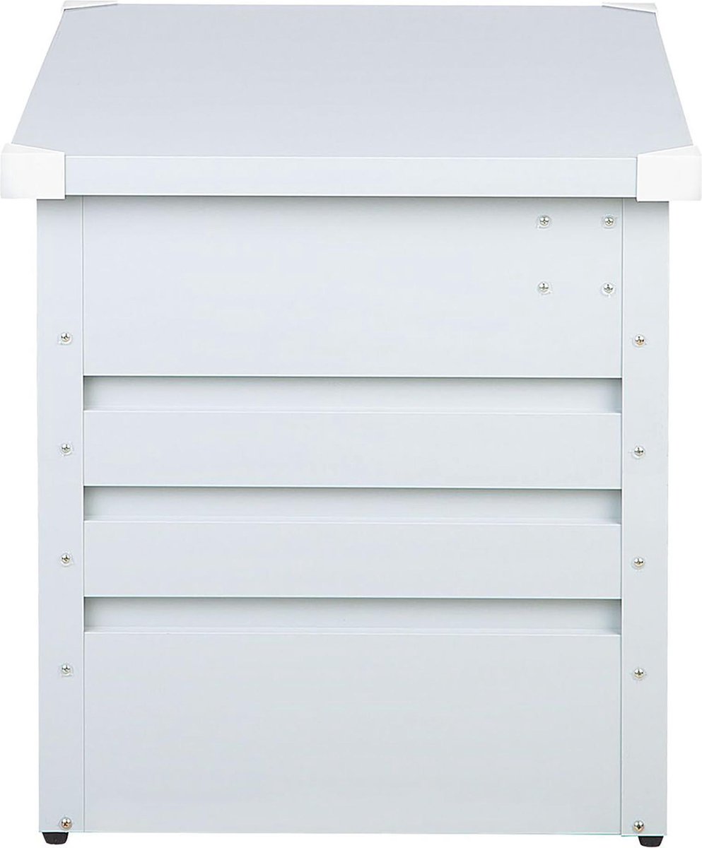 Beliani Cebrosa Kussenbox Staal 62 X 100 Cm - Grijs