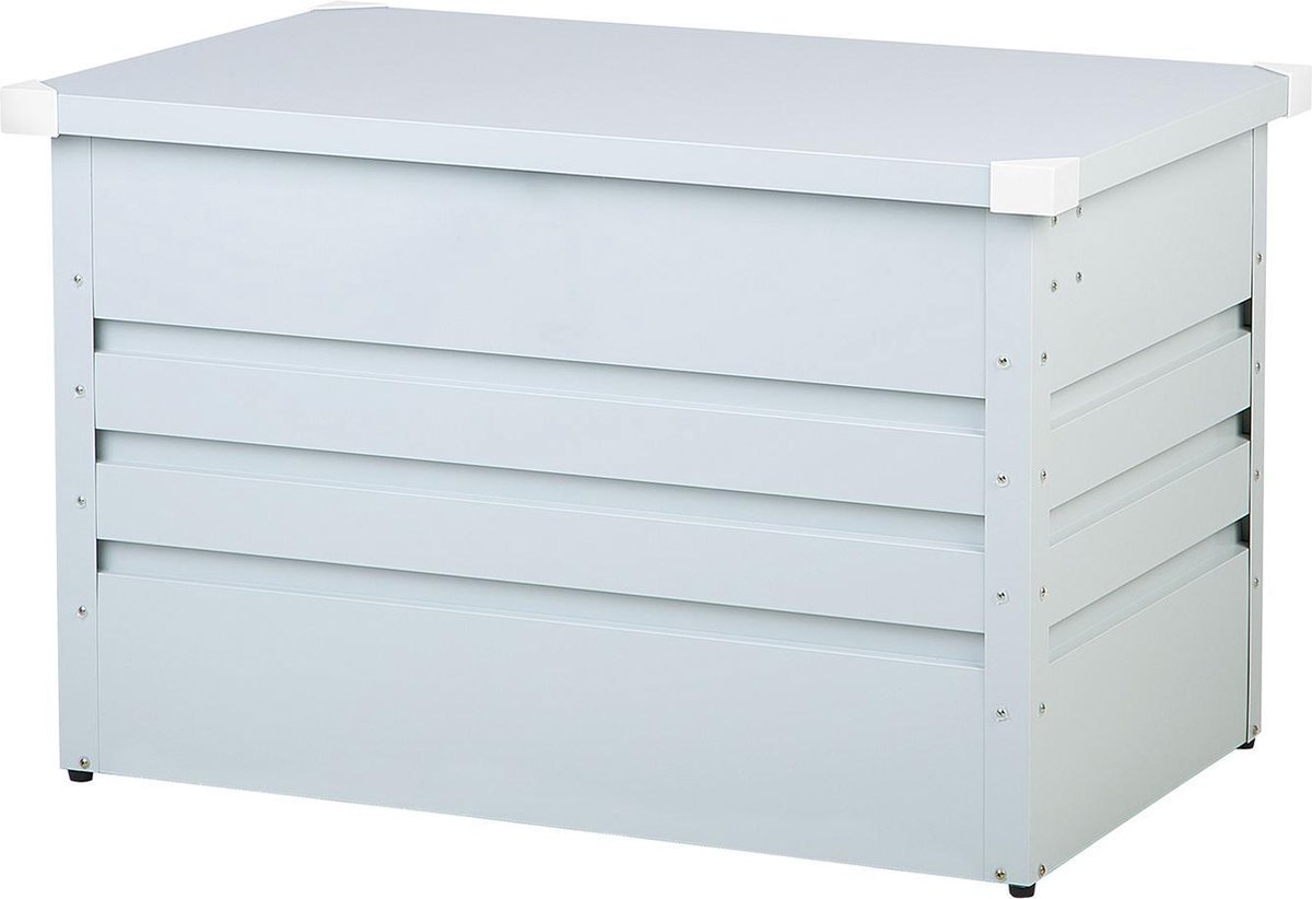 Beliani Cebrosa Kussenbox Staal 62 X 100 Cm - Grijs