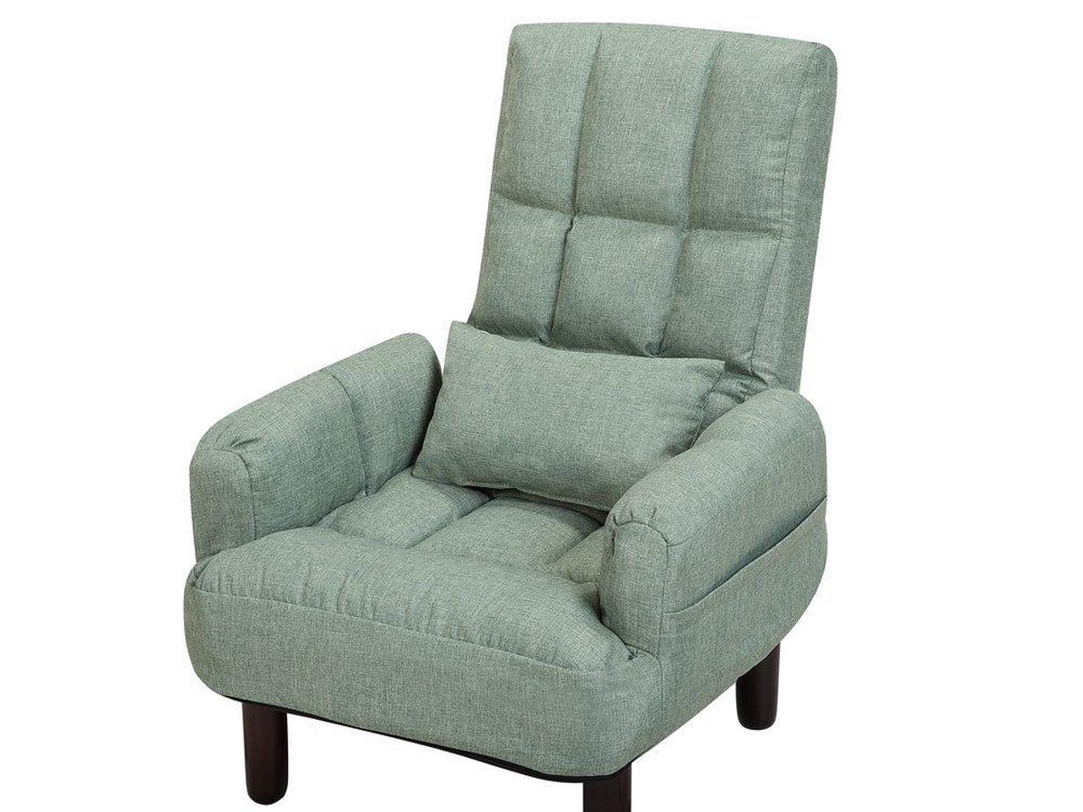 Beliani Oland Fauteuil Met Hocker Polyester 52 X 65 Cm - Groen