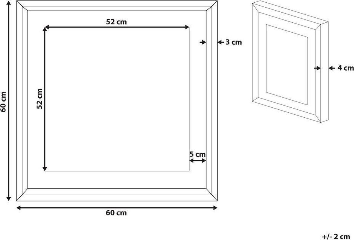 Beliani Bagi Wanddecoratie Papier 4 X 60 Cm
