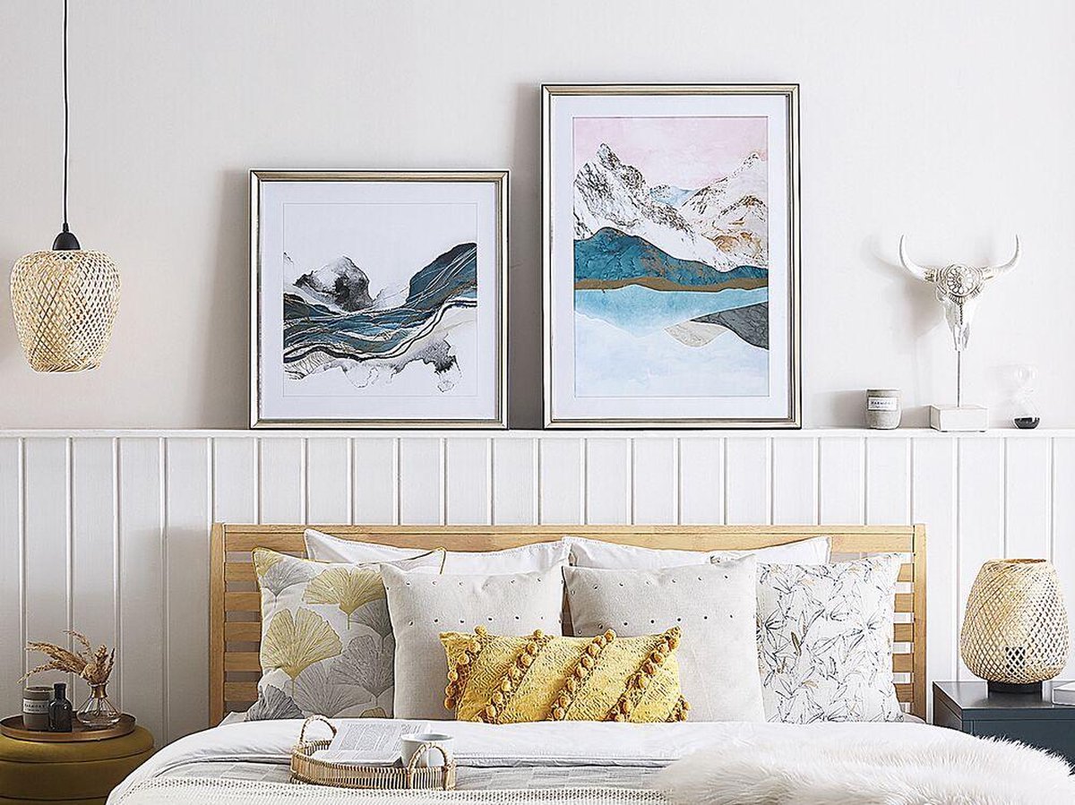 Beliani Bagi Wanddecoratie Papier 4 X 60 Cm