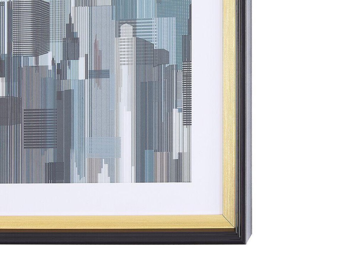 Beliani Bamako Wanddecoratie Papier 5 X 30 Cm - Blauw