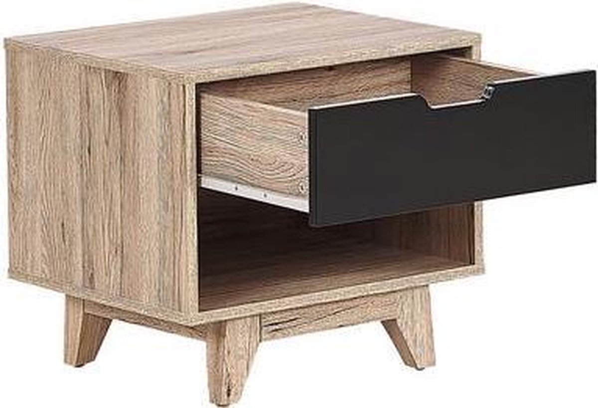 Beliani Spencer Nachtkastje Mdf 40 X 50 Cm - Bruin