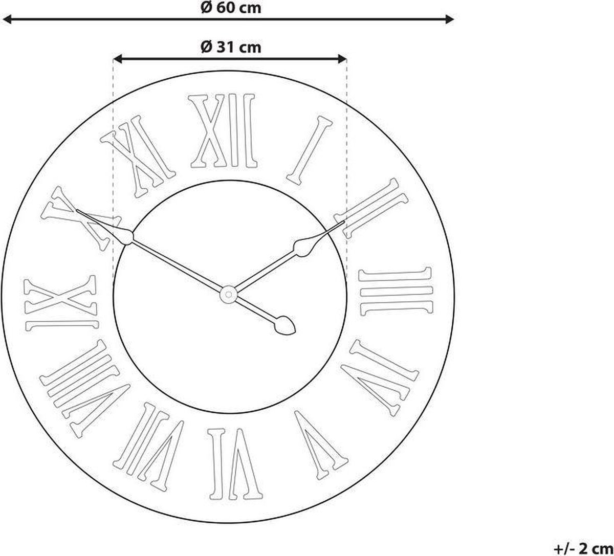 Beliani Cuilco Wandklok Mdf 3 X 60 Cm - Bruin