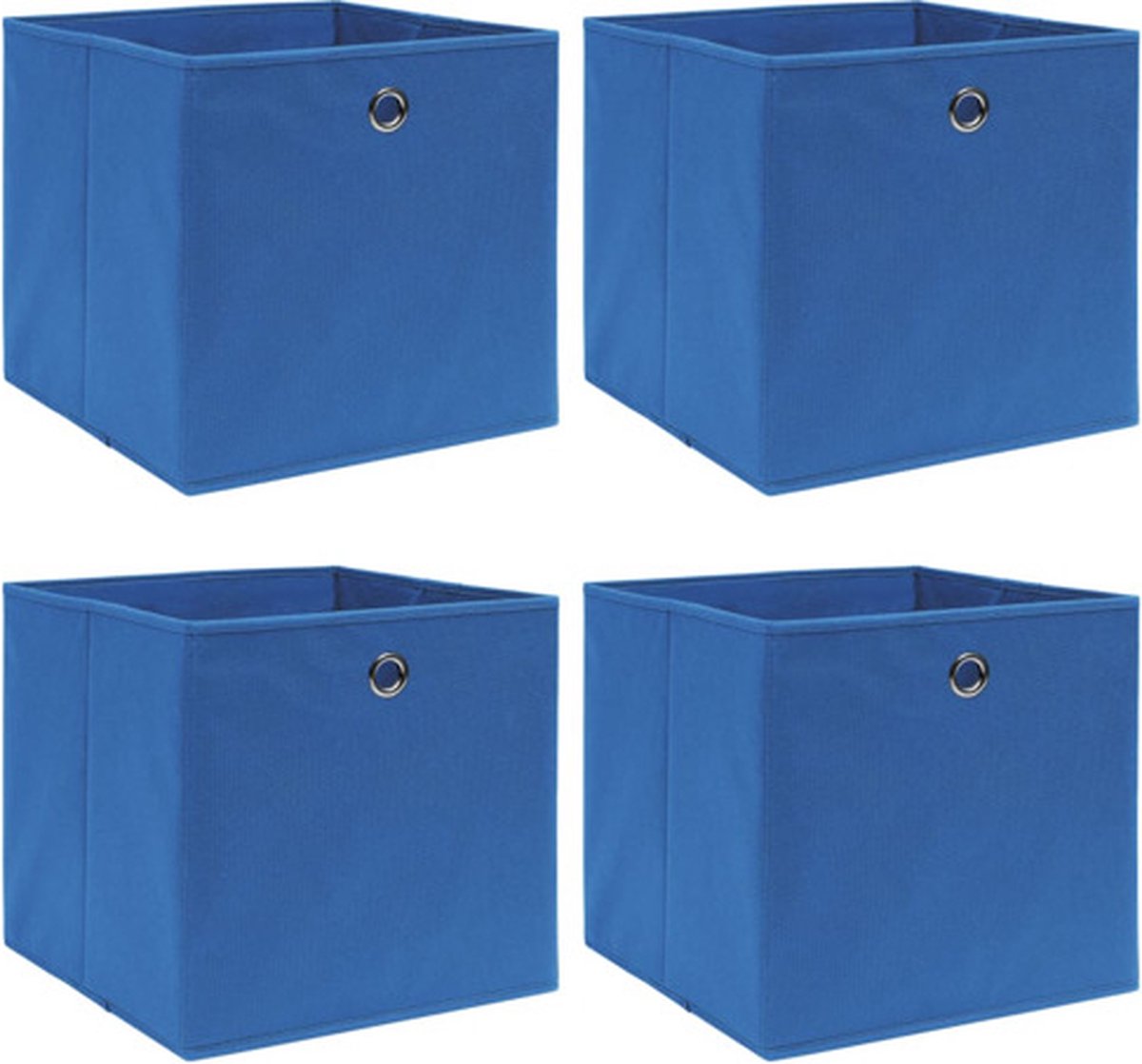 Vidaxl Opbergboxen 4 St 32x32x32 Cm Stof - Blauw