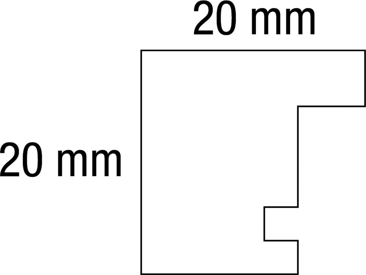 Henzo Fotolijst - Modern - Fotomaat 60x90 Cm - Licht - Bruin