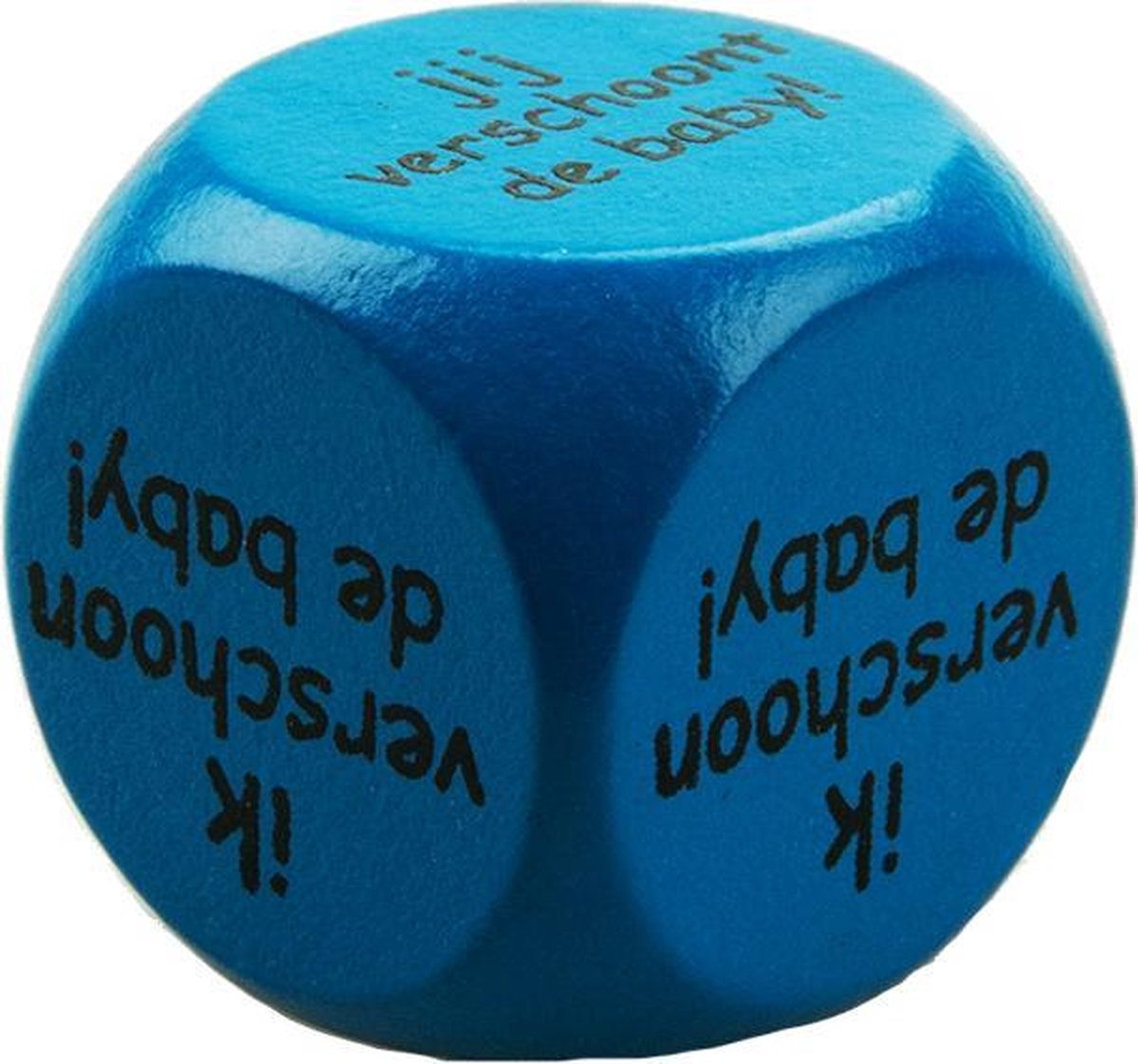 Paper Dreams Dobbelsteen Ik/jij Verschoont Baby 2,5 Cm Hout - Blauw