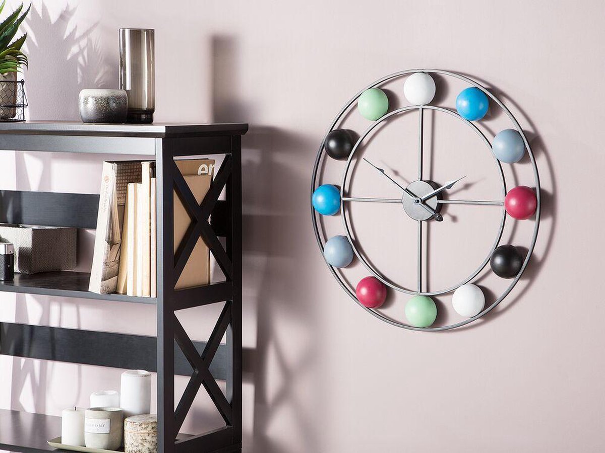 Beliani Reiden Wandklok Ijzer 56 X 56 Cm