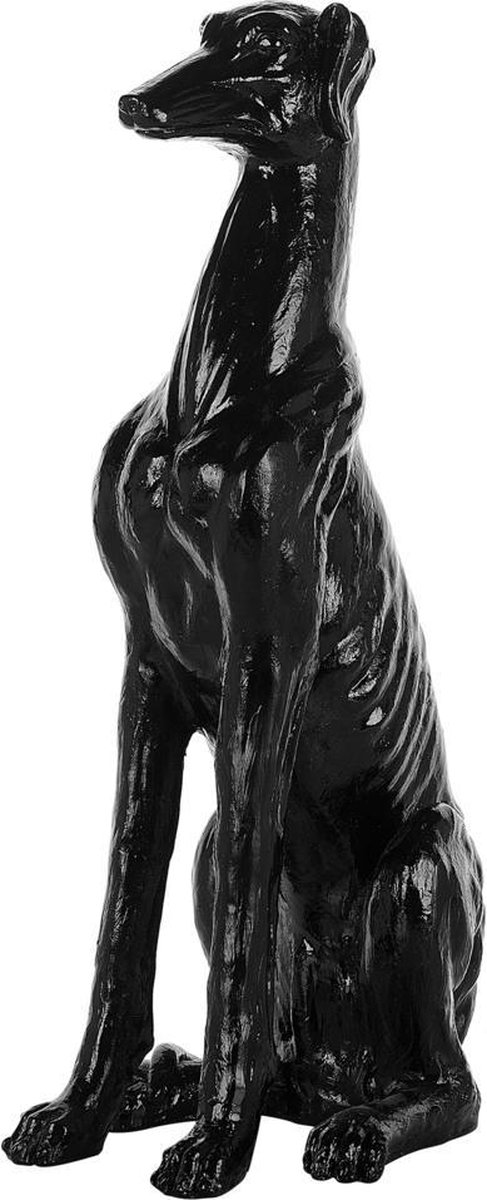 Beliani Greyhound Decofiguur Polyresin 34 X 21 Cm - Zwart