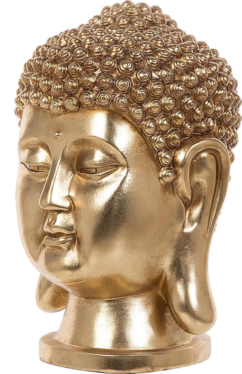 Beliani Buddha Decofiguur Polyresin 24 X 24 Cm - Goud