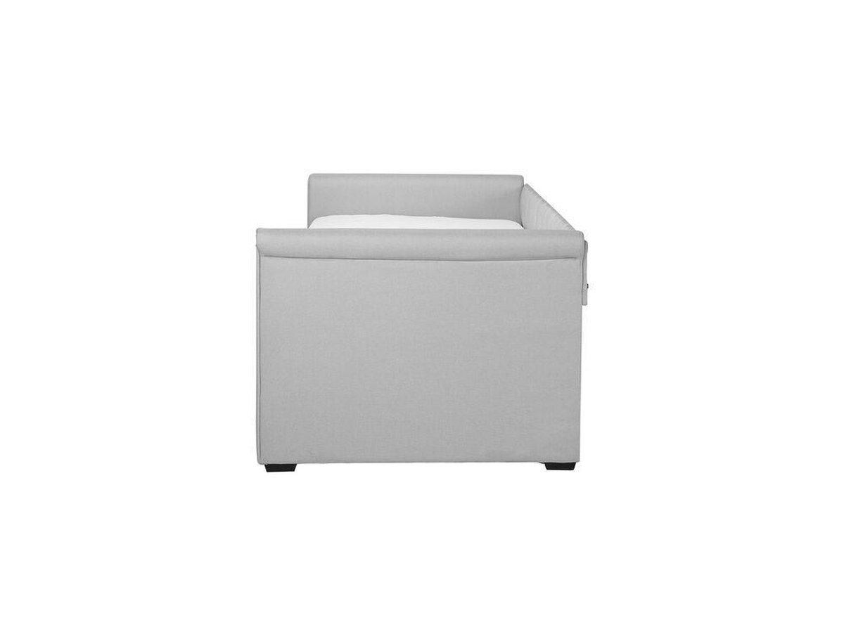 Beliani Libourne Bedbank Polyester 184 X 220 Cm - Grijs