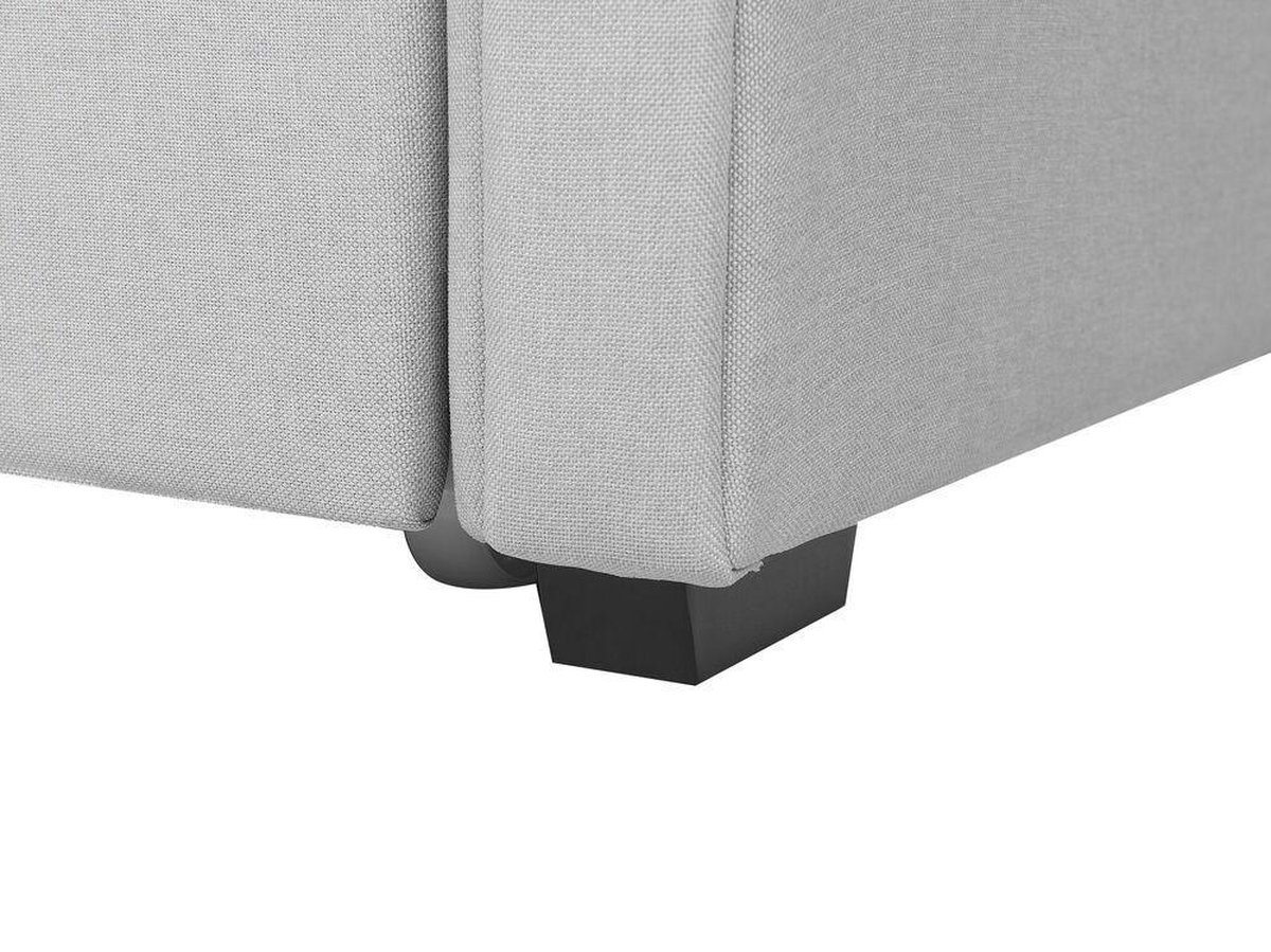 Beliani Libourne Bedbank Polyester 184 X 220 Cm - Grijs