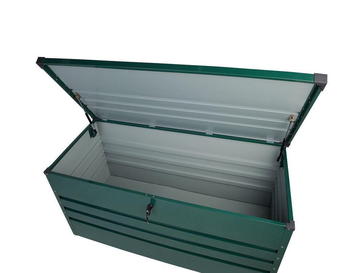 Beliani Cebrosa Kussenbox Staal 62 X 132 Cm - Groen