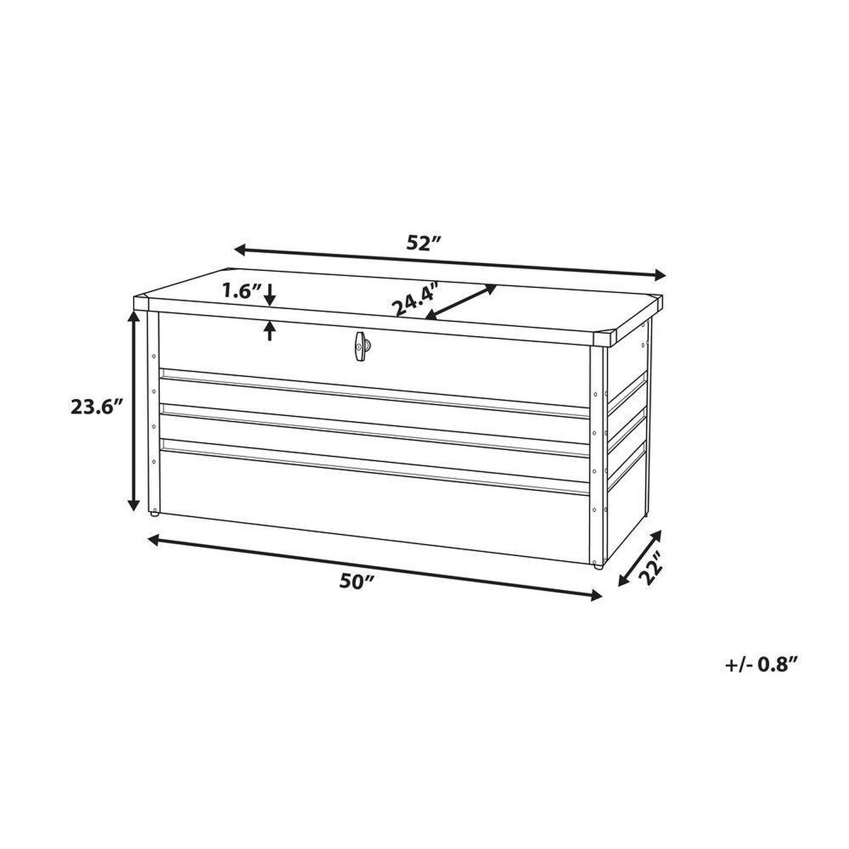 Beliani Cebrosa Kussenbox Staal 62 X 132 Cm - Groen