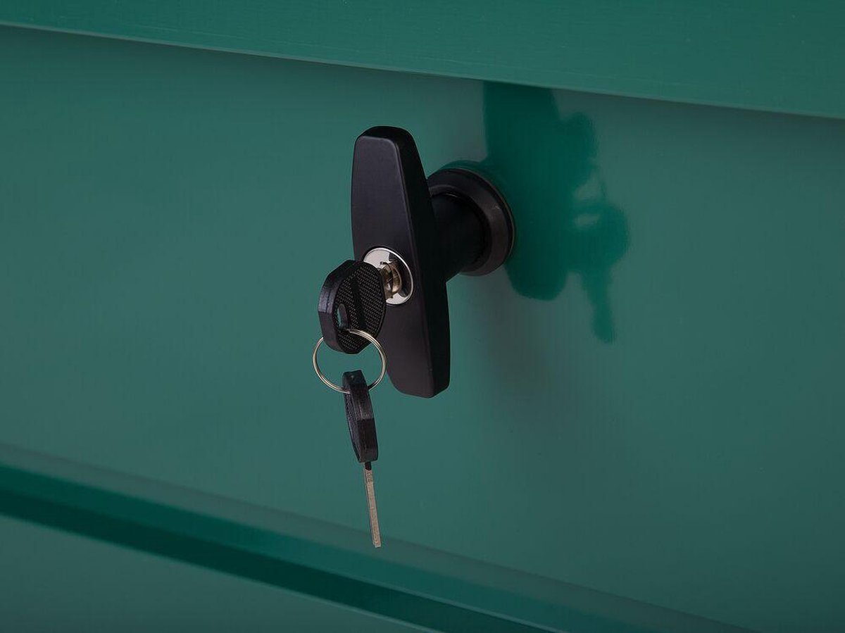 Beliani Cebrosa Kussenbox Staal 62 X 132 Cm - Groen