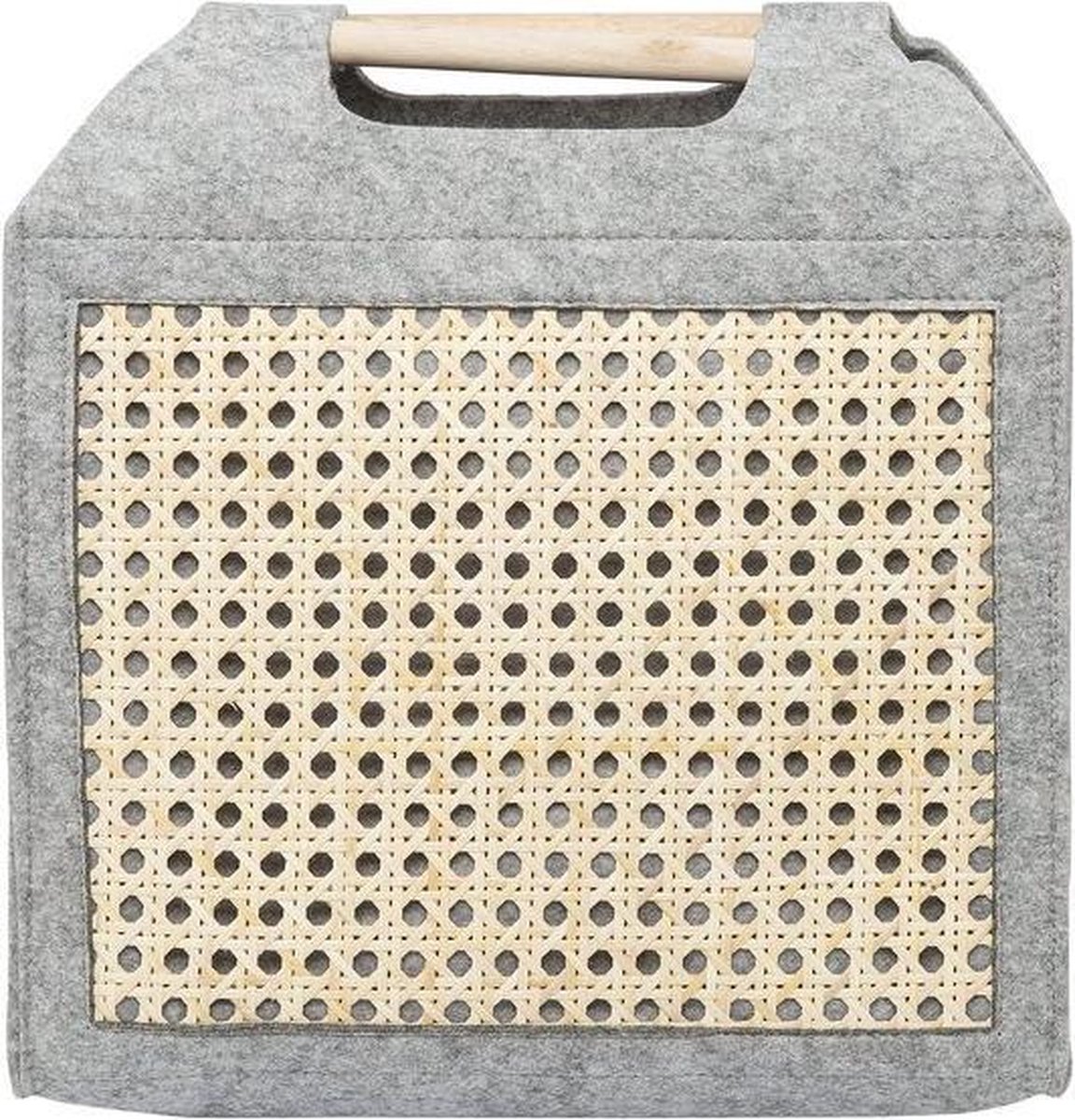 Beliani Sariot Mandenset Vilt 18 X 42 Cm - Grijs