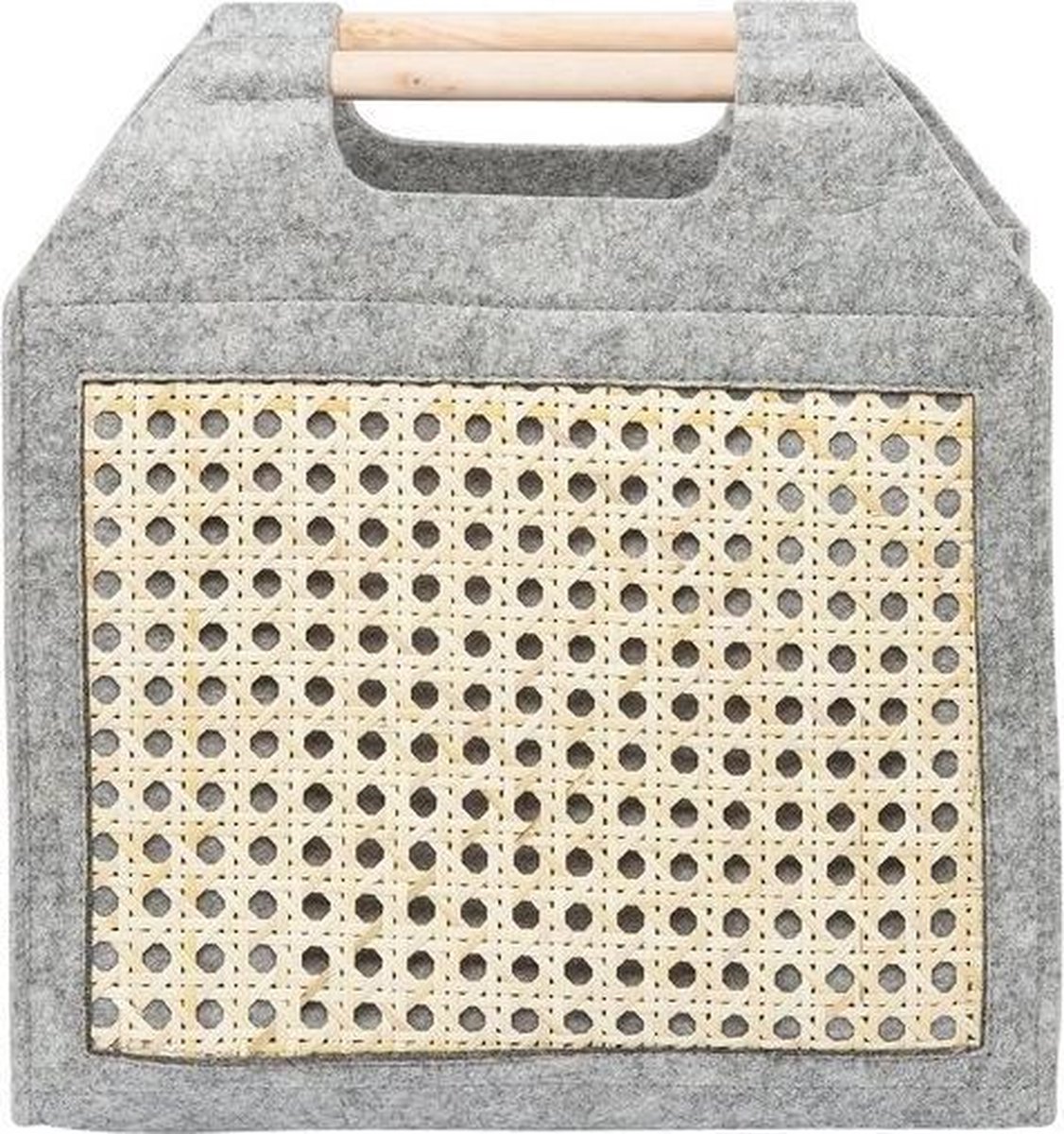 Beliani Sariot Mandenset Vilt 18 X 42 Cm - Grijs