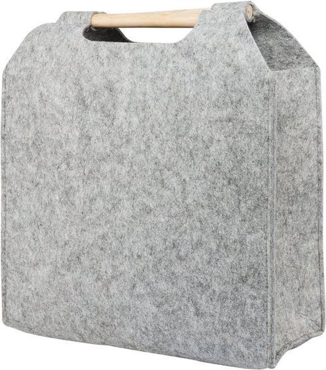 Beliani Sariot Mandenset Vilt 18 X 42 Cm - Grijs