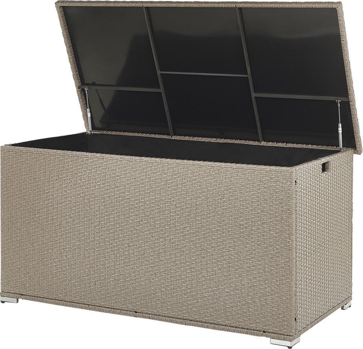 Beliani Modena Kussenbox Pe Rotan 75 X 155 Cm - Beige